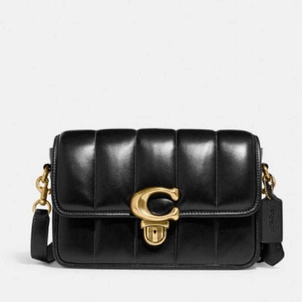 Coach quilted Leather Studio Bag w chain link strap - Picture 2 of 16
